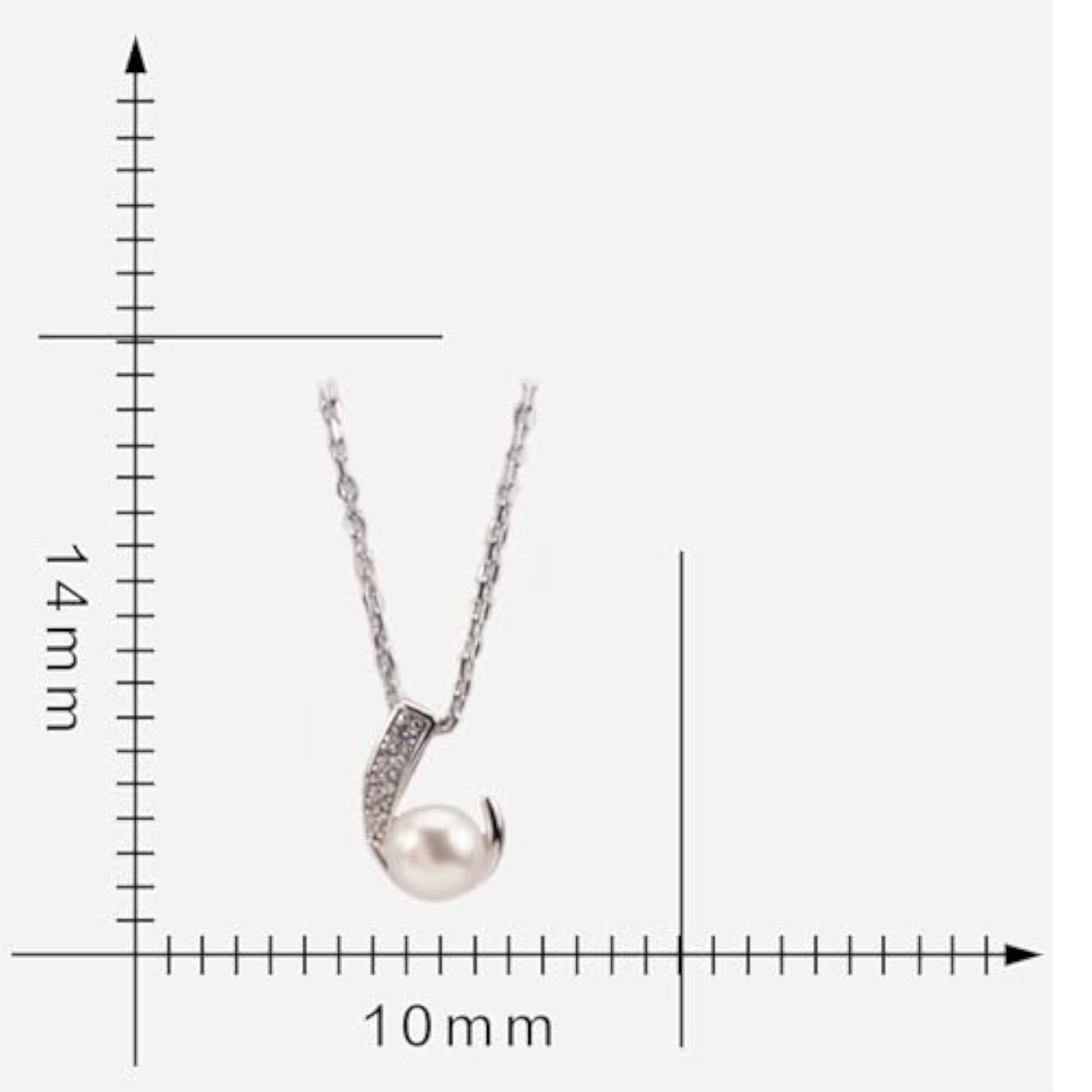 Women's 92.5 Sterling Silver Starlight Pearl Necklace